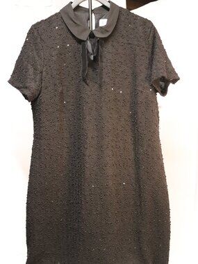 NWT Elle Black Sequin Cocktail Dress Sz XL